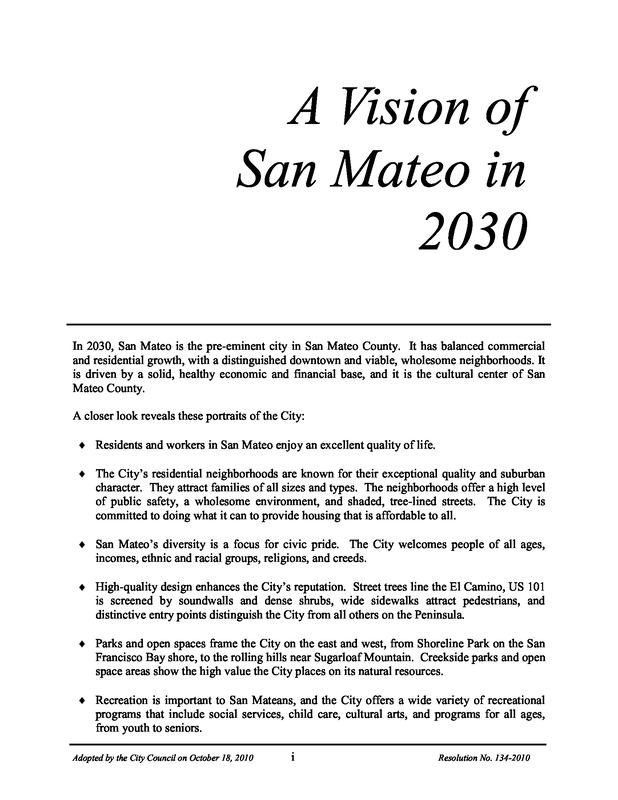 San Mateo City General Plan