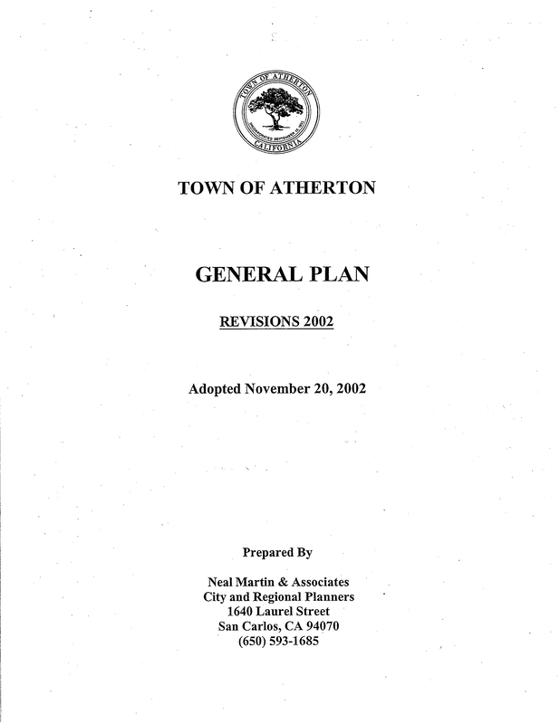 Town of Atherton General Plan